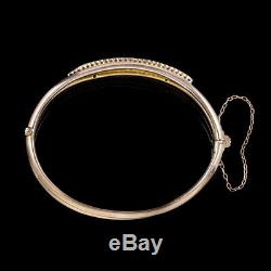 Antique Edwardian Suffragette 9ct Gold Bangle Circa 1910