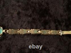 Antique Fire Opal 9ct Rose Gold Deco Bracelet