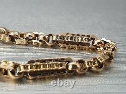 Antique & Heavy 9ct Gold Albert Bar Link Bracelet -Fantastic Condition