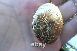 Antique Joblot Rolled Gold Bangle Locket 9ct Gold Brooch Earrings