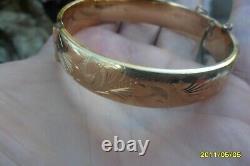 Antique Joblot Rolled Gold Bangle Locket 9ct Gold Brooch Earrings