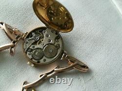 Antique Ladies 9ct Gold Stretch Bracelet Rolex Mechanical Watch