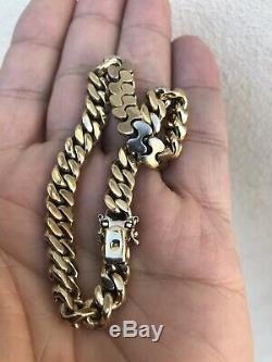 Antique Or Vintage Solid 9ct Yellow Gold Link Bracelet Chain No Scrap 51.6 Grams