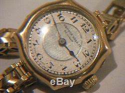 Antique Rolex Watch 9ct Gold With 9ct Gold Bracelet