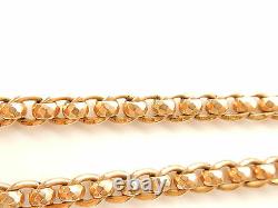 Antique Rose Gold Rollerball Albert Chain Bracelet 9 Carat