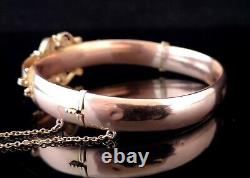 Antique Sapphire and Diamond bangle, 9ct Rose gold, yellow gold, Etruscan