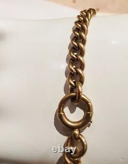Antique Solid 9 Carat Rose Gold Albert bracelet