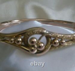 Antique Solid Gold Etruscan Revival Bracelet