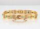 Antique Victorian 9ct 9k Gold And Turquoise Gate Bracelet C 1890s