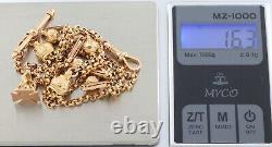 Antique Victorian 9Ct Gold Albertina Watch Chain / Bracelet With Fob