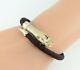 Antique Victorian 9ct Gold And Plaited Hair Mourning Snake Bracelet / Bangle
