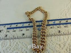 Antique Victorian 9ct 9carat Rose Gold Albert Chain Bracelet 8'' 21 grams
