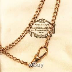 Antique, Victorian 9ct, 9k, 375 Rose Gold Watch chain, bracelet, C1885