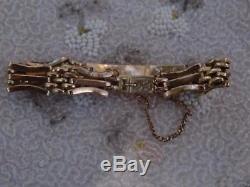 Antique Victorian 9ct Gold Ladies Gate Link Bracelet 20 grams Not Scrap