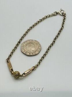 Antique Victorian 9ct Gold Muff Chain 23cm Bracelet with Venetian Links R423