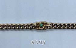 Antique Victorian 9ct Rose Gold And Turquoise Bracelet