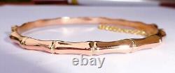 Antique Victorian 9ct Rose Gold Bamboo Bangle