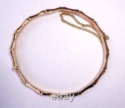 Antique Victorian 9ct Rose Gold Bamboo Bangle