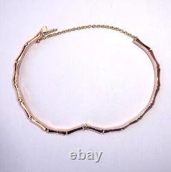 Antique Victorian 9ct Rose Gold Bamboo Bangle