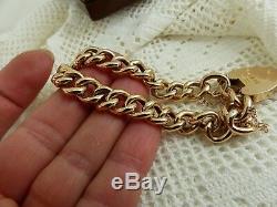 Antique Victorian 9ct Rose Gold Bracelet and Padlock Catch Boxed 1901