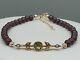 Antique Victorian 9k 9ct Yellow Gold Peridot Seed Pearl And Garnet Bracelet Gift