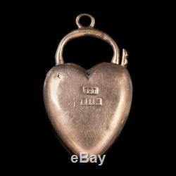 Antique Victorian Opal Curb Bracelet 9ct Gold Heart Padlock Circa 1900