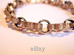 Antique Victorian Solid 9ct Rose Gold Bracelet With Dog Clip Beautiful Design