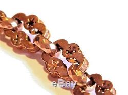 Antique Victorian Solid 9ct Rose Gold Bracelet With Dog Clip Beautiful Design