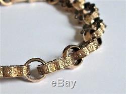 Antique Victorian Solid 9ct Rose Gold Bracelet With Dog Clip Beautiful Design