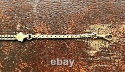 Antique Victorian Solid Gold Albert Watch Fob Chain Hallmarked 9CT Bracelet 9k