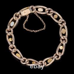 Antique Victorian Turquoise Pearl 9ct Rose Gold Bracelet Circa 1900