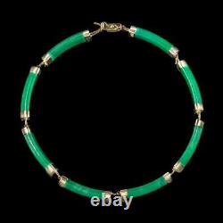 Art Deco Style Jade Bracelet 9ct Gold
