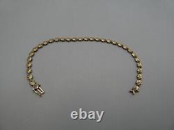 Attractive 9ct Yellow Gold & Diamond 7.5 Tennis Bracelet 5.5g