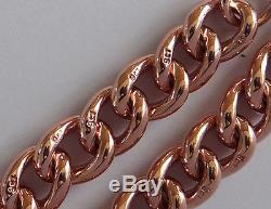 B016 Massive Genuine 9ct SOLID ROSE Gold CURB-LINK Curblink Bracelet 20.5cm
