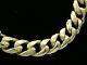 B022 Genuine 9ct 9k Solid Gold Thick Bevelled Curblink Bracelet Heavy Mens