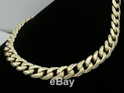 B022 Genuine 9ct 9K SOLID Gold Thick Bevelled Curblink Bracelet Heavy Mens