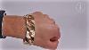 B25 9ct Gold Heavy Weight Solid Ornate Square Curb Bracelet