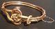 Beautiful Antique Ladies 9ct Solid Rose 375 Gold Knot Bangle Bracelet