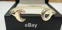 Baby/Child Spanner Bangle 9ct Solid Gold Gift Boxed