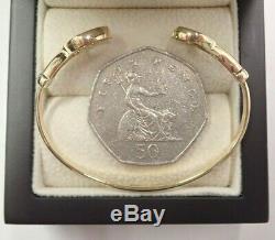 Baby/Child Spanner Bangle 9ct Solid Gold Gift Boxed