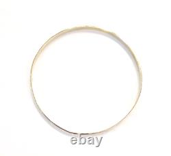 Bangle 9ct Gold 6 grams 4 mm Wide Patterned Solid 9ct Gold Diamond Cut Pattern