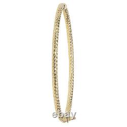 Bangle 9ct Gold Ladies 3.5 grams Gift Boxed 4 mm Wide Hinged Bracelet