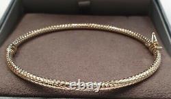 Bangle 9ct Gold Ladies 3.5 grams Gift Boxed 4 mm Wide Hinged Bracelet