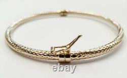 Bangle 9ct Gold Ladies 3.5 grams Gift Boxed 4 mm Wide Hinged Bracelet
