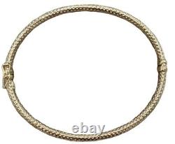 Bangle 9ct Gold Ladies 3.5 grams Gift Boxed 4 mm Wide Hinged Bracelet