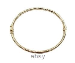 Bangle 9ct Gold Ladies 3.5 grams Gift Boxed 4 mm Wide Hinged Bracelet