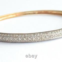 Bangle Bracelet Gold With Diamonds Women's Ladies