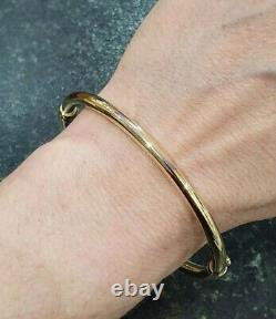 Bangle HInged 9ct Gold Ladies Hinged 4.7 grams 4mm Wide Bracelet Bangle 9ct Gold