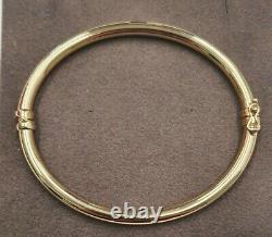 Bangle HInged 9ct Gold Ladies Hinged 4.7 grams 4mm Wide Bracelet Bangle 9ct Gold