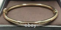 Bangle HInged 9ct Gold Ladies Hinged 4.7 grams 4mm Wide Bracelet Bangle 9ct Gold